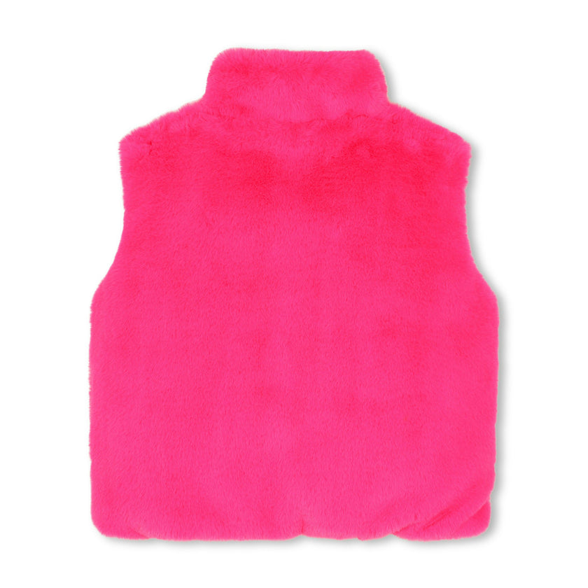 Pink Faux Fur Vest
