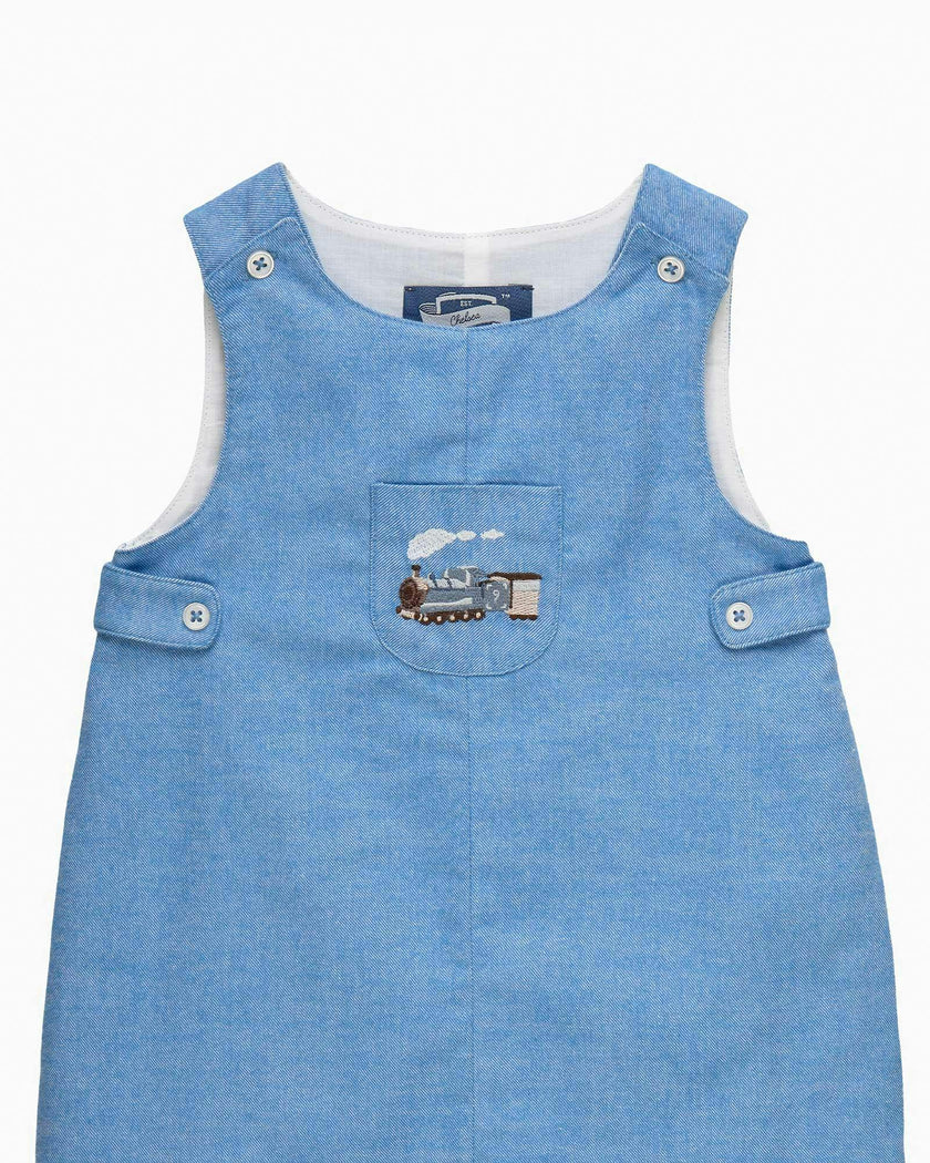 Baby Archie Romper in Steam Train