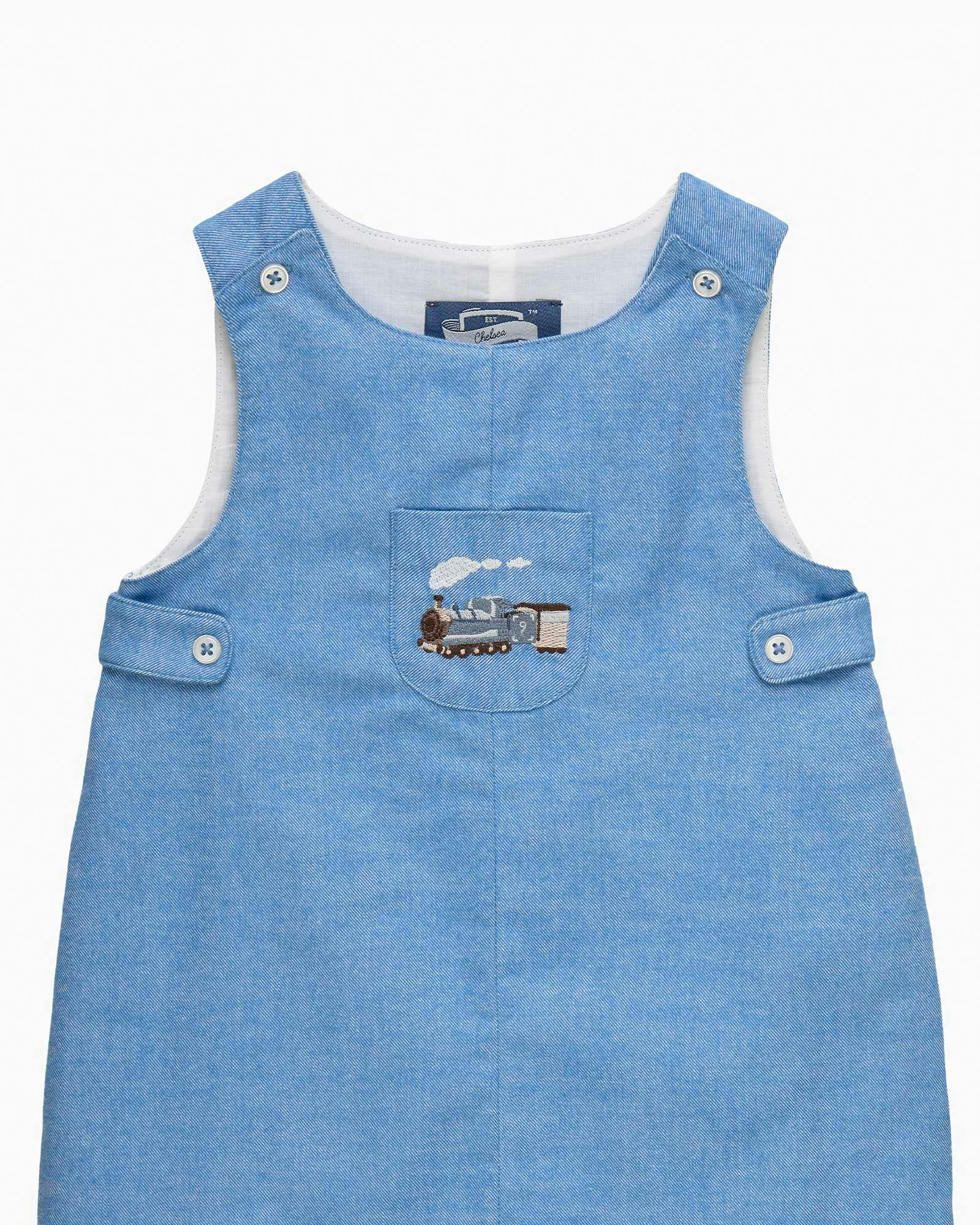 Baby Archie Romper in Steam Train