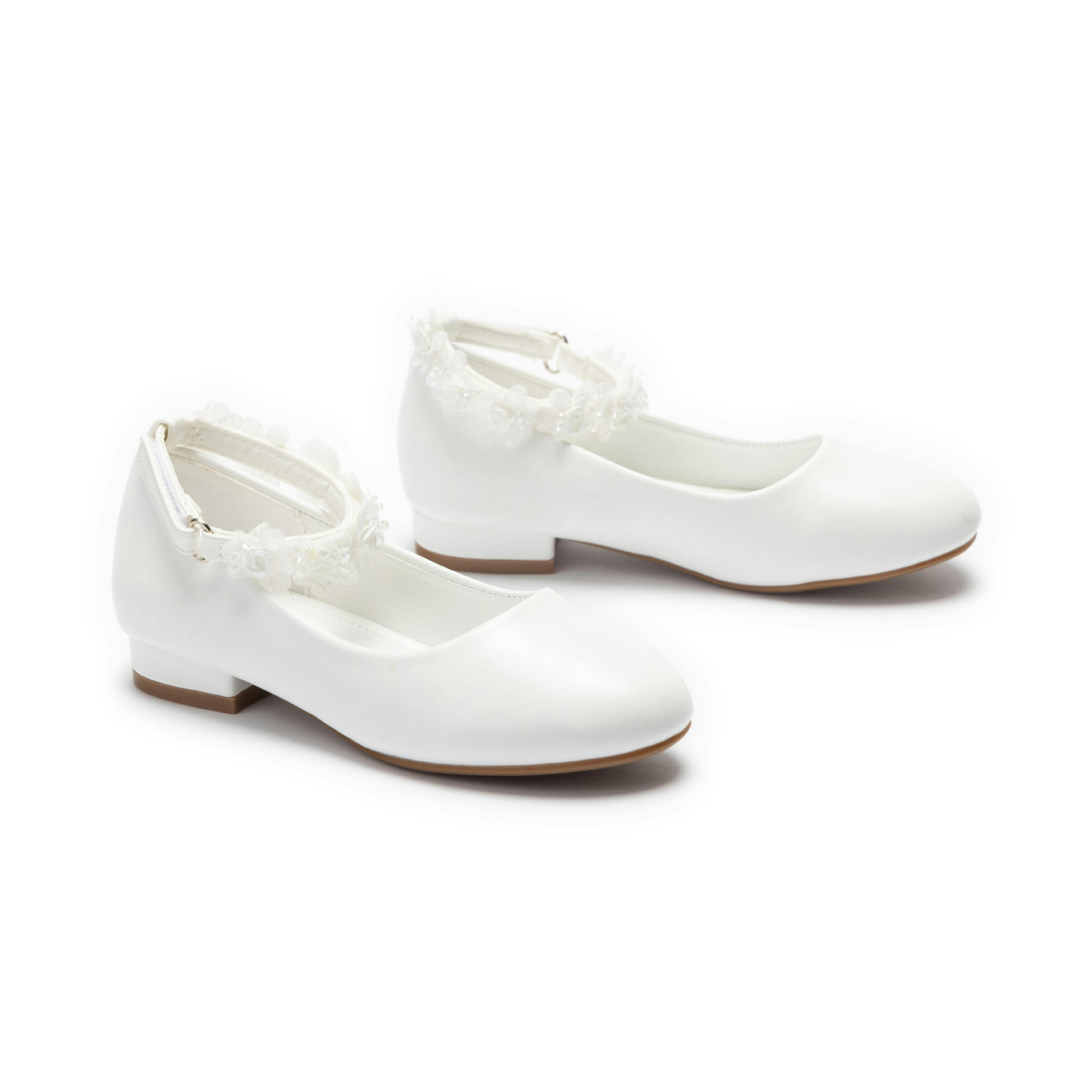 White Seraphina Floral Shoes