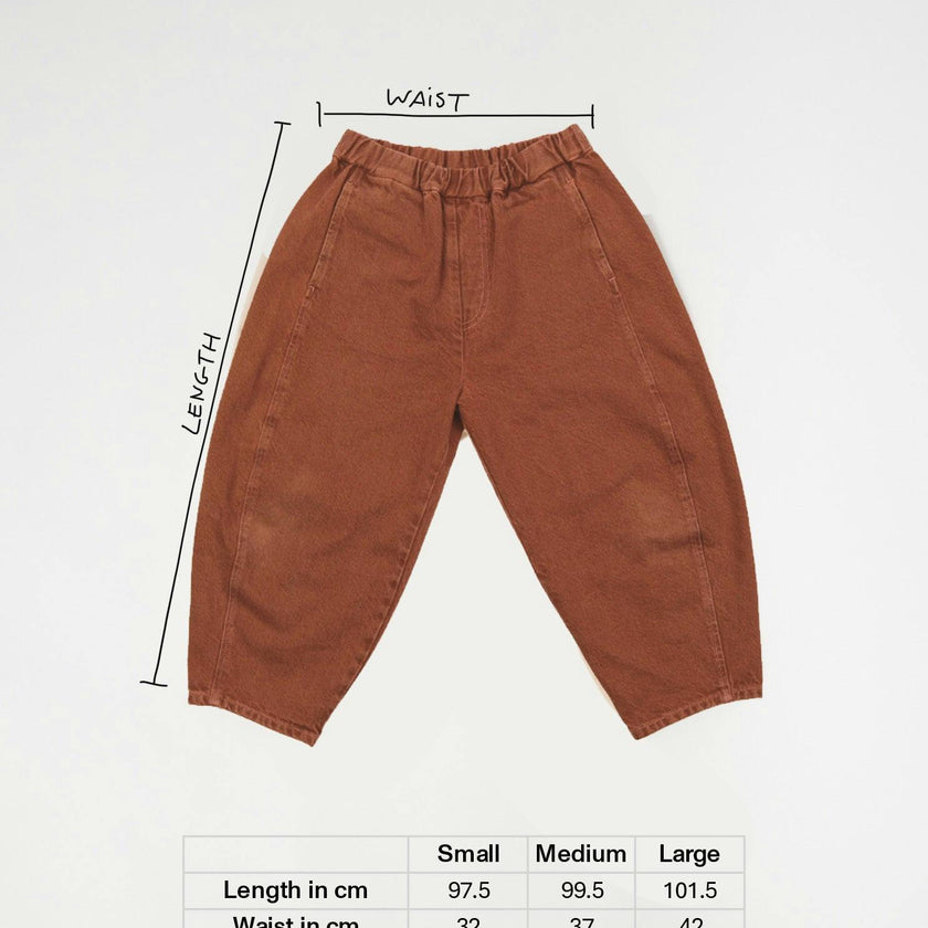 Adult Manu Linen Stripe Barrel Leg trousers