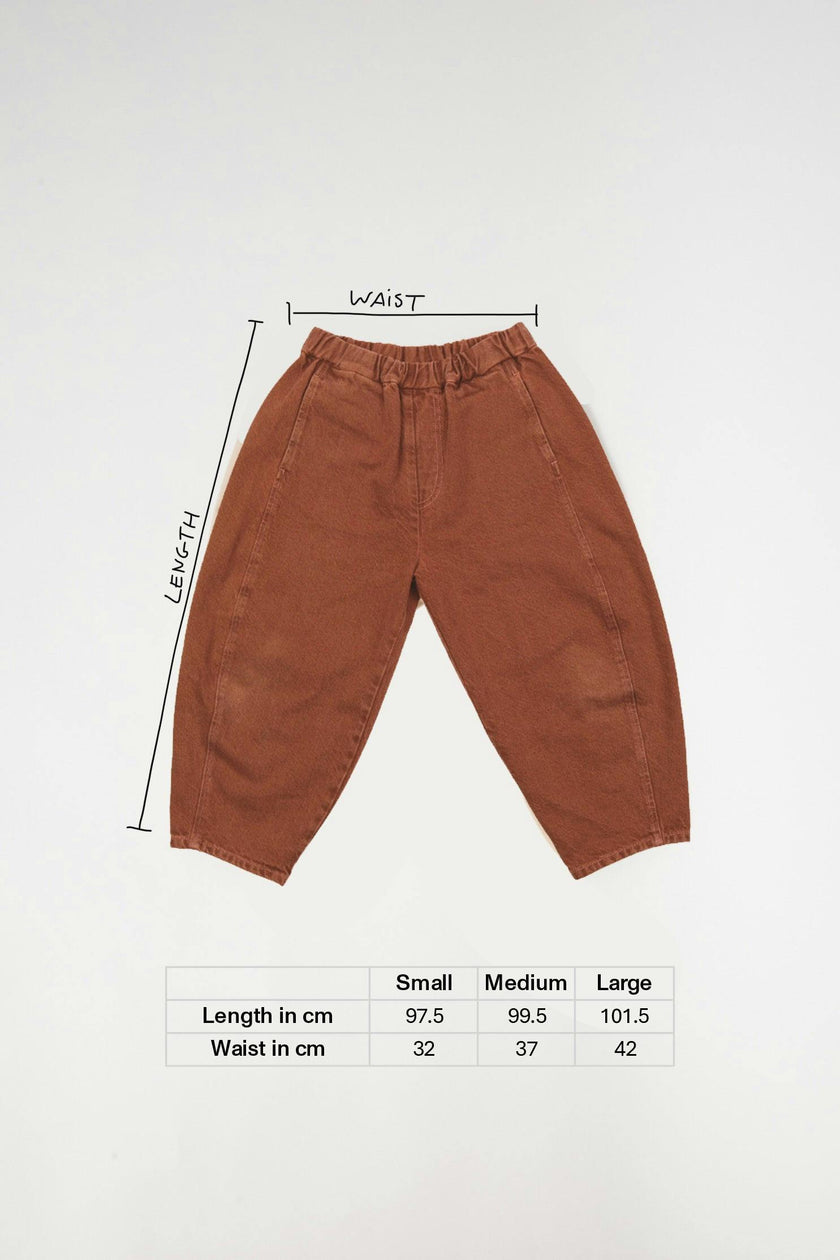 Adult Manu Linen Stripe Barrel Leg trousers
