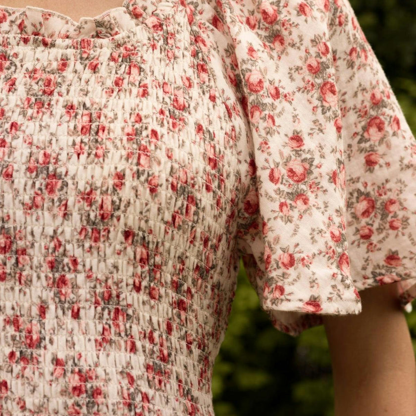 Jovie Dress in Ivory Heritage Rose