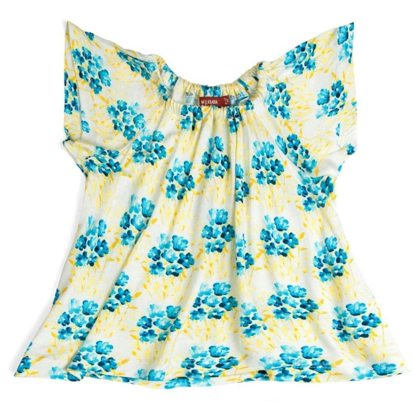 Sky Floral Bamboo Dress & Bloomer Set