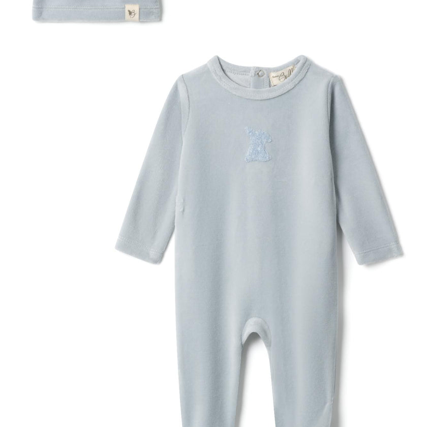 Applique Onesie Blue Mist