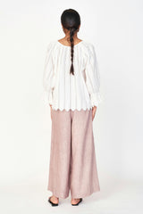 Seville Top in White Vine Eyelet