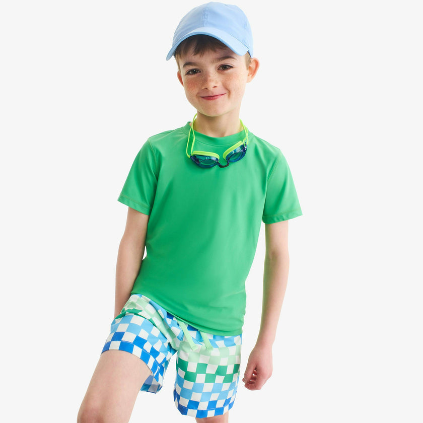 Kids swim trunk in check