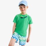 Kids swim trunk in check