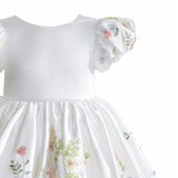 White Kiara Floral Embroidered Dress