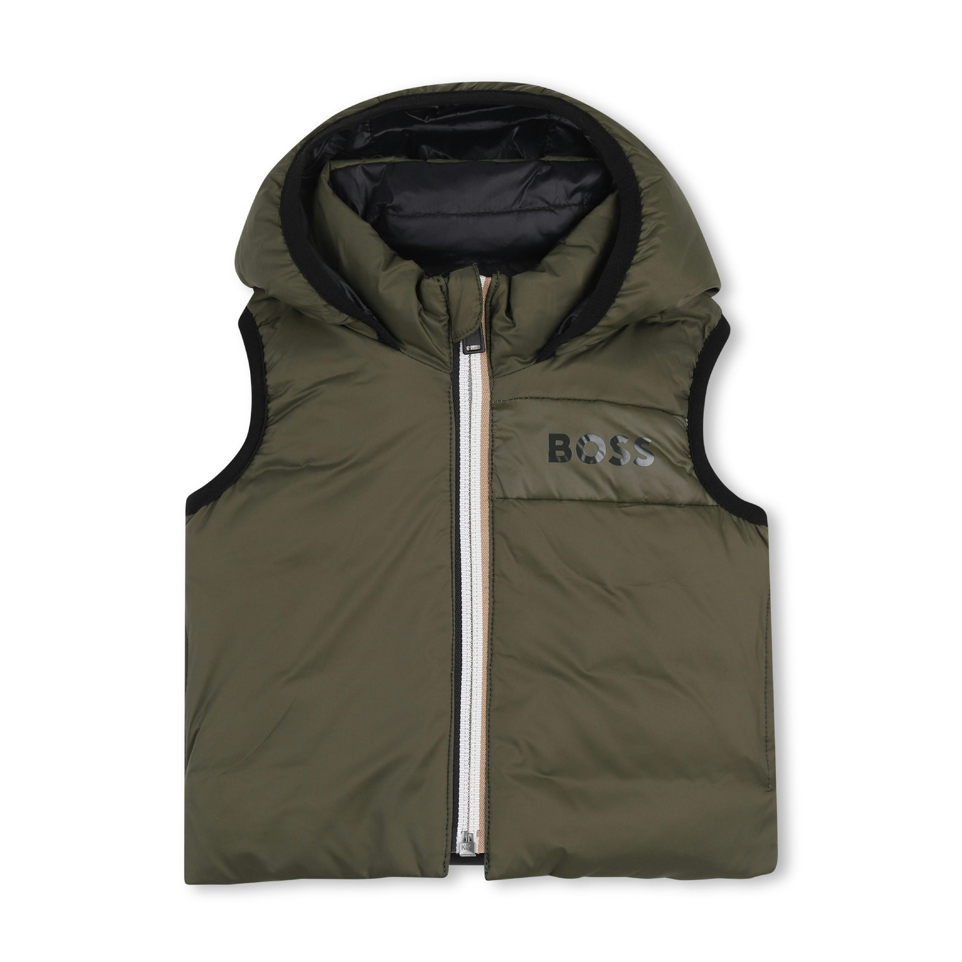 Olive Night Reversible Hooded Vest