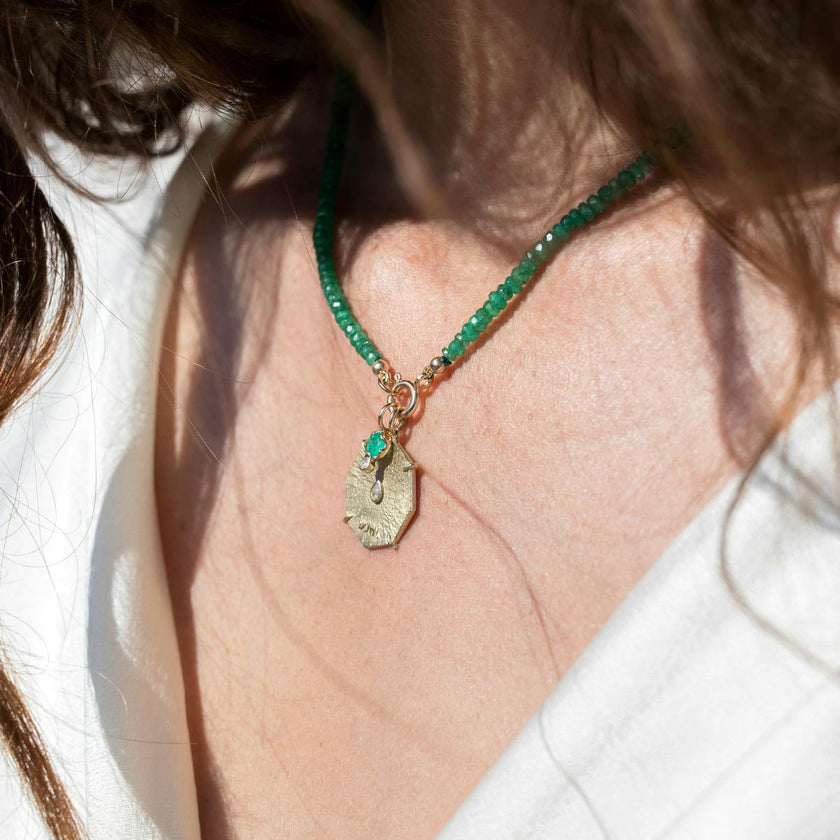 Emerald Beaded Necklace
