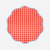 Red Gingham Side Plates (x 8)