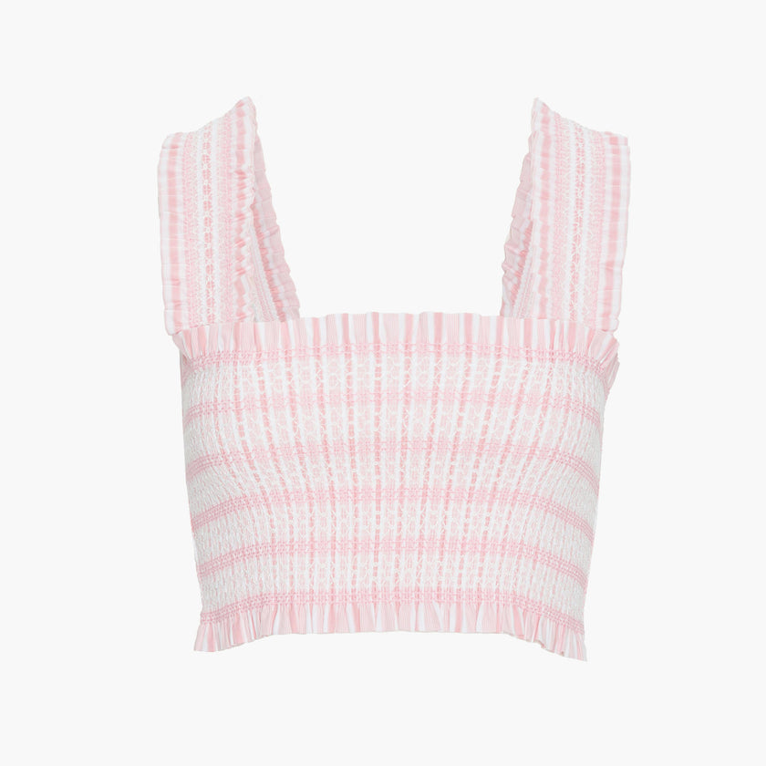 The Azalea Nap Top - Pink Variegated Stripe