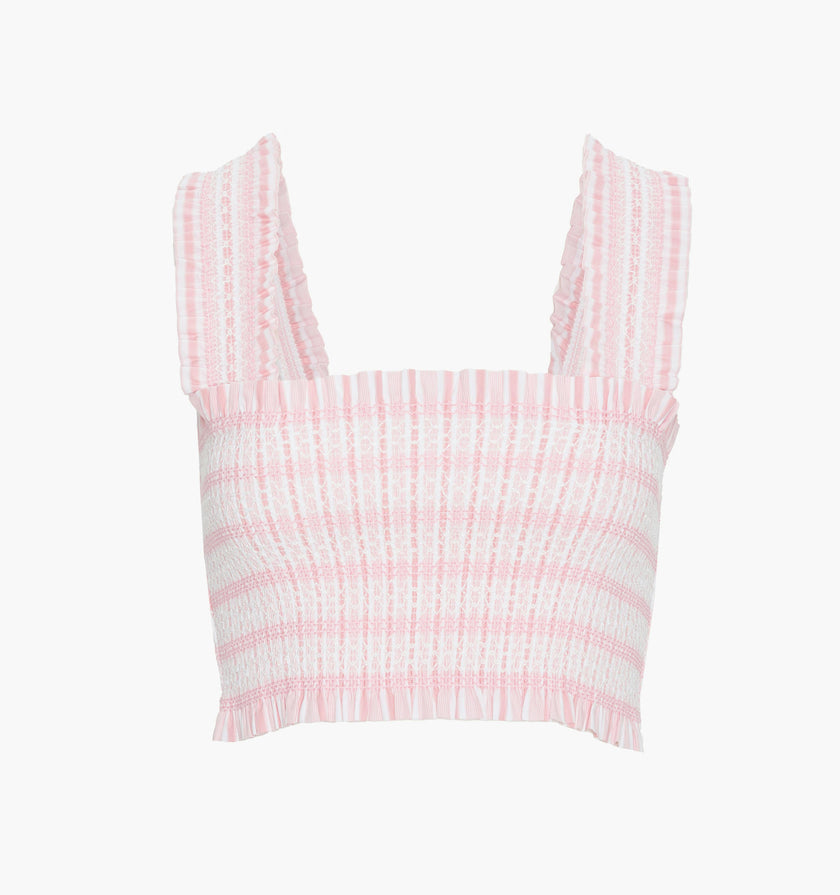 The Azalea Nap Top - Pink Variegated Stripe