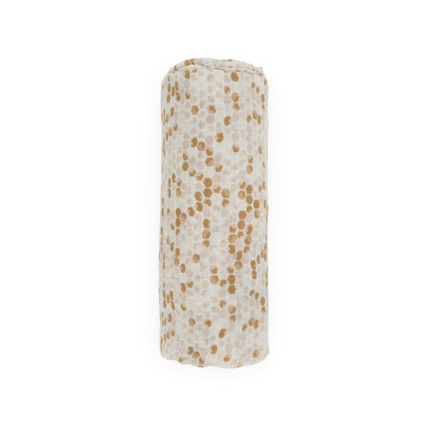 Cotton Muslin Swaddle Blanket - Honeycomb