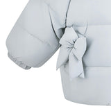 Blue Bow Puffer Jacket