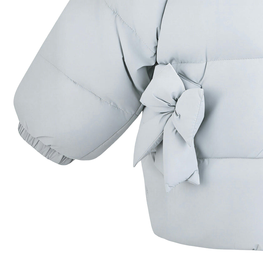 Blue Bow Puffer Jacket