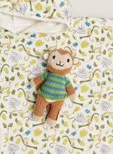 Children's Gift Set: Happy Monkey Swim Poncho and Marlow the Monkey Knit Doll