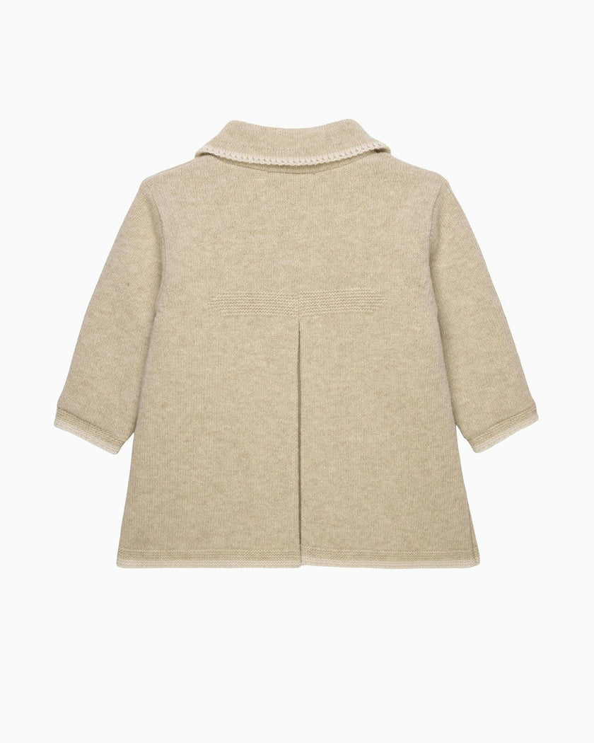Baby Alexandra Knitted Coat in Oatmeal