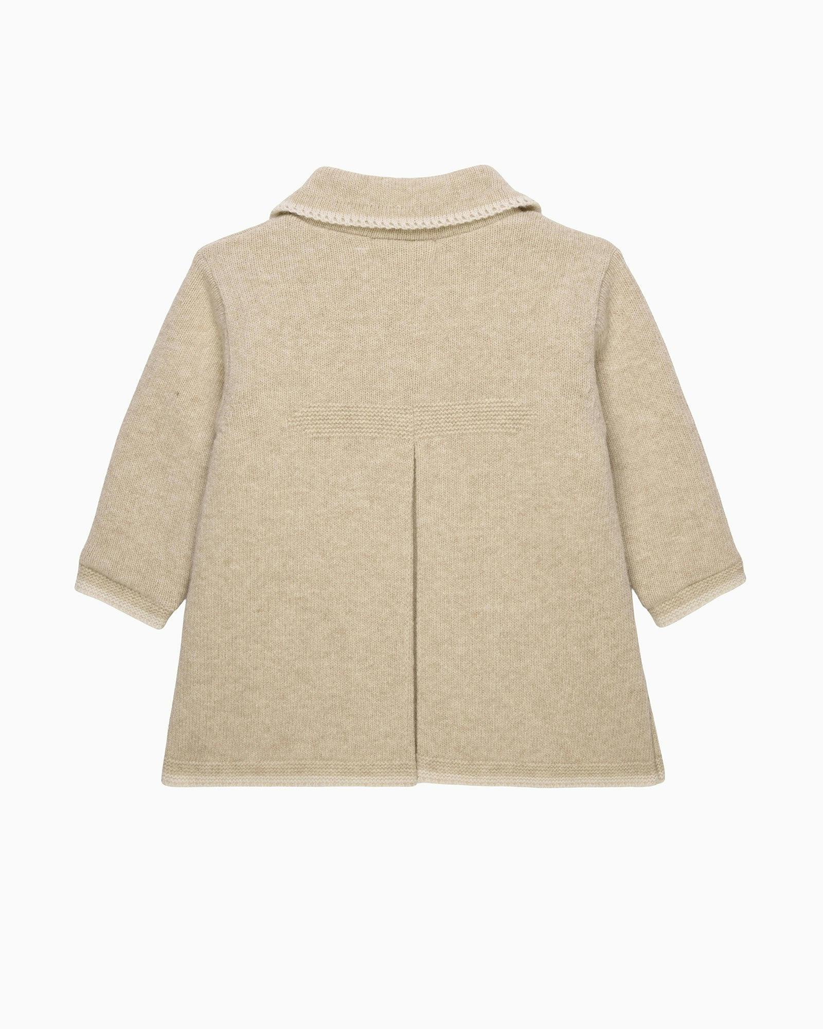 Baby Alexandra Knitted Coat in Oatmeal