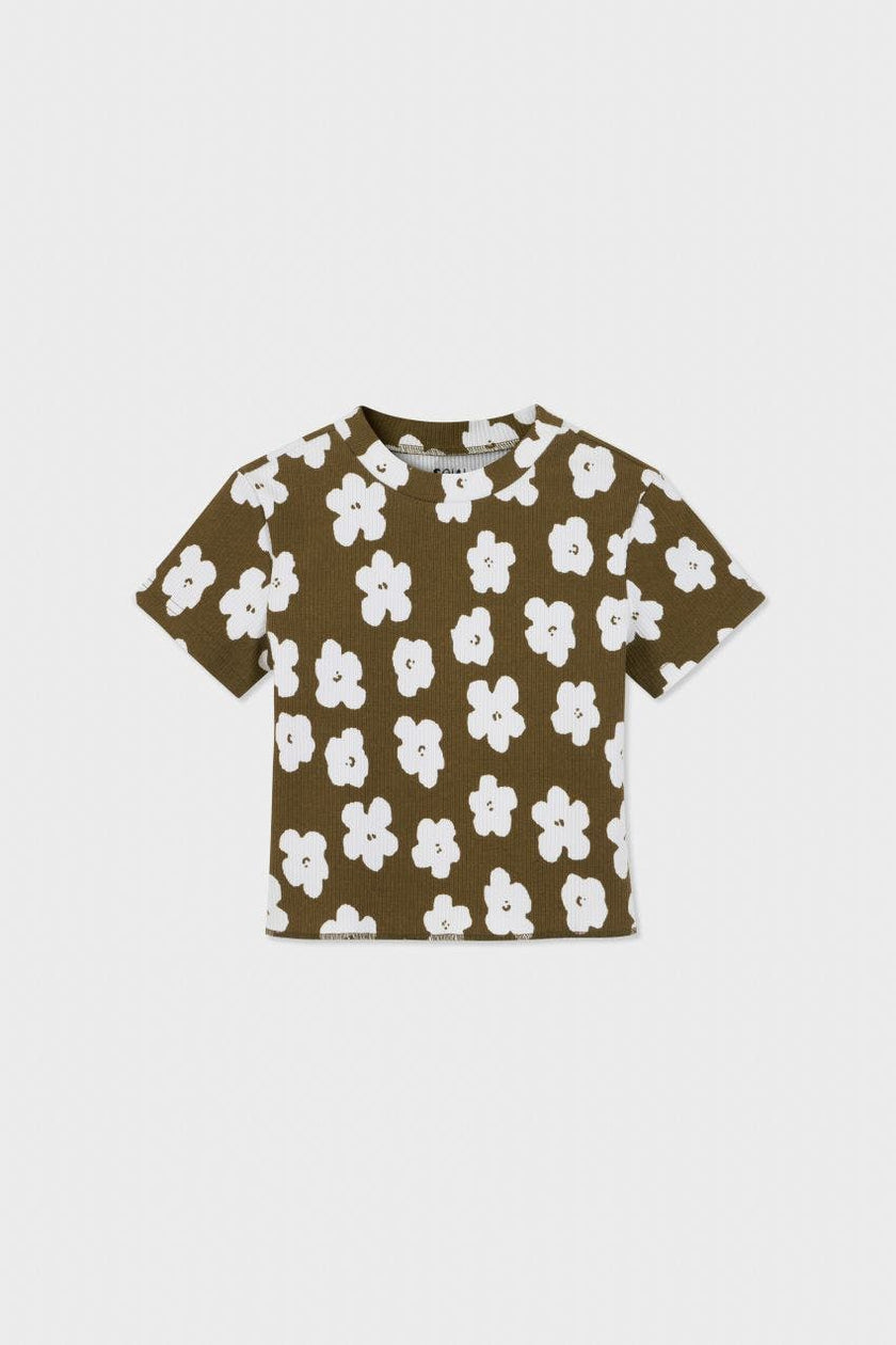 Organic Cotton Cropped Ribbed Shirt