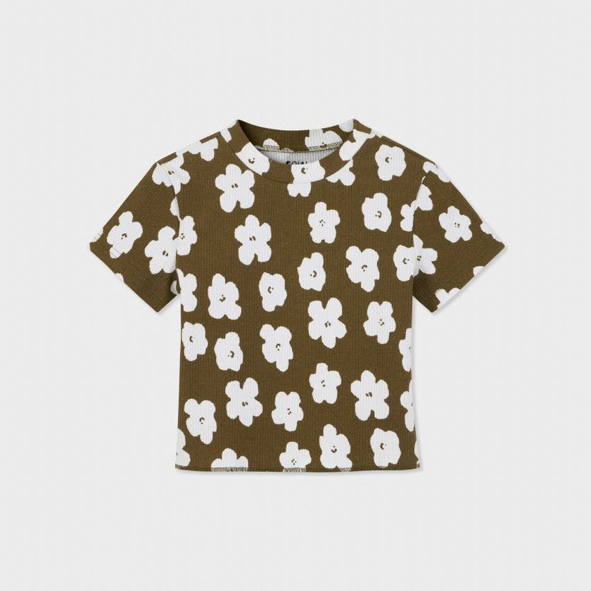 Organic Cotton Cropped Ribbed Shirt