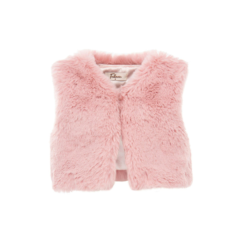 Pink Faux Fur Vest