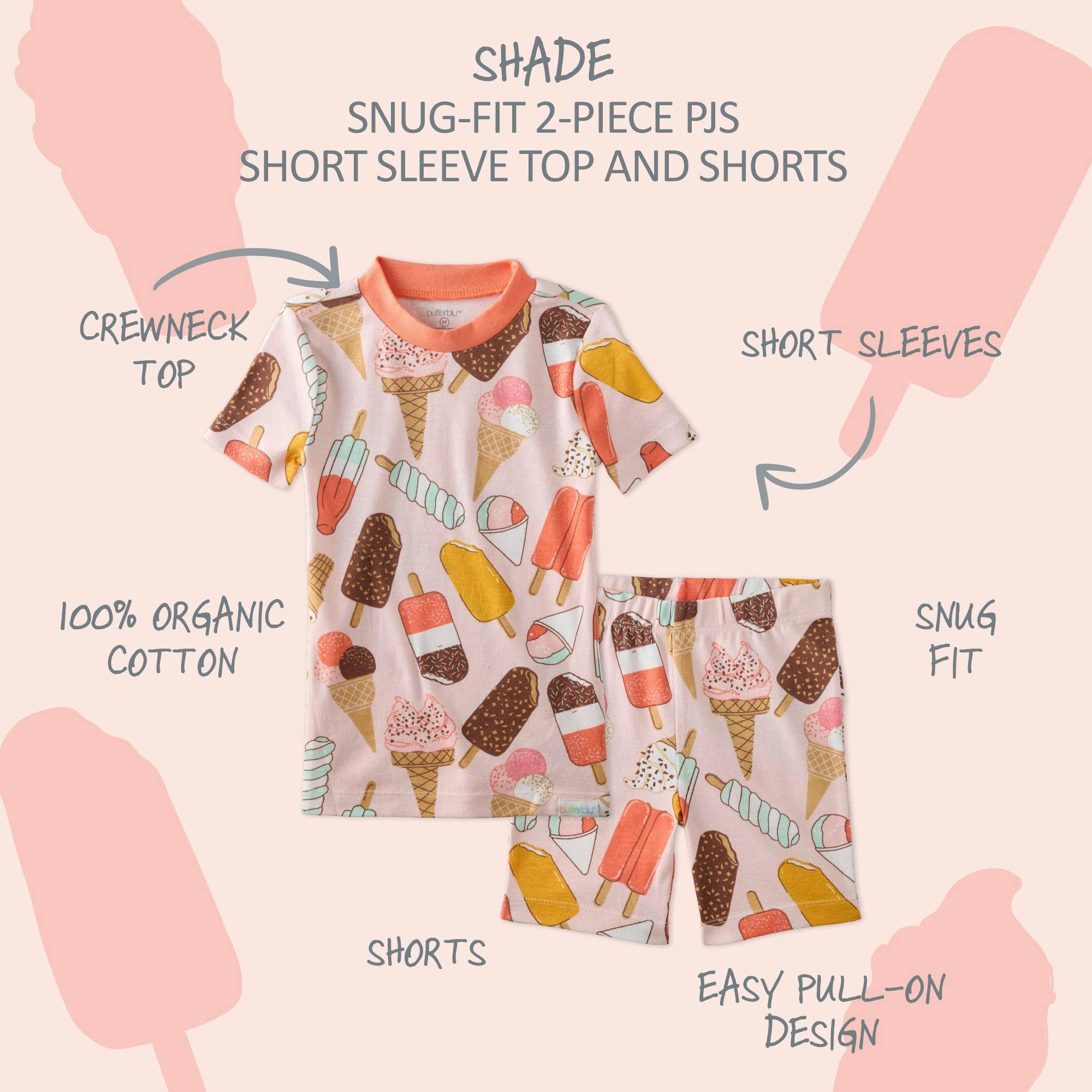 SHADE Snug-fit 2-Piece Toddler Pajamas for Boys & Girls