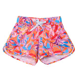 Girls Sustainable Flat Front Side Cut Drawstring Board Shorts