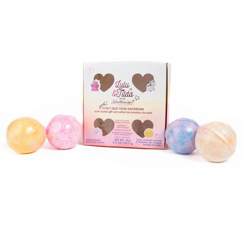 Don't Quit Your Day Dream Bath Bomb Box Set, with Surprise Squishie Inside