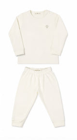 Boy Cream Pajama set in Organic Pima Cotton