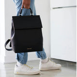 Chic, Stylish Padded Laptop Sleeve Backpack, Black