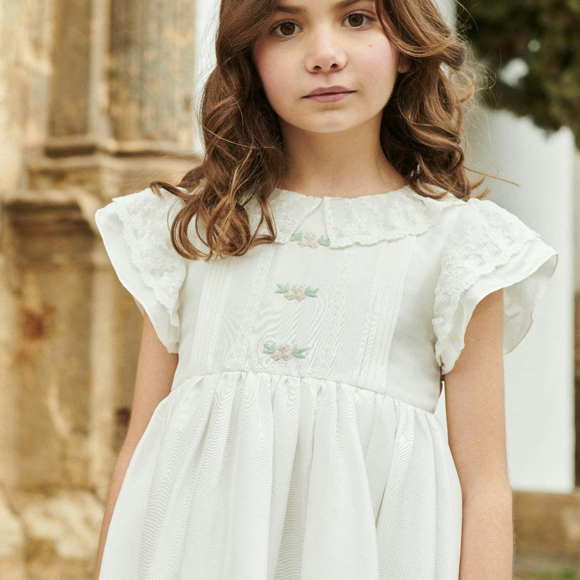 Ivory Lavinia Silk Ceremony Girl Dress