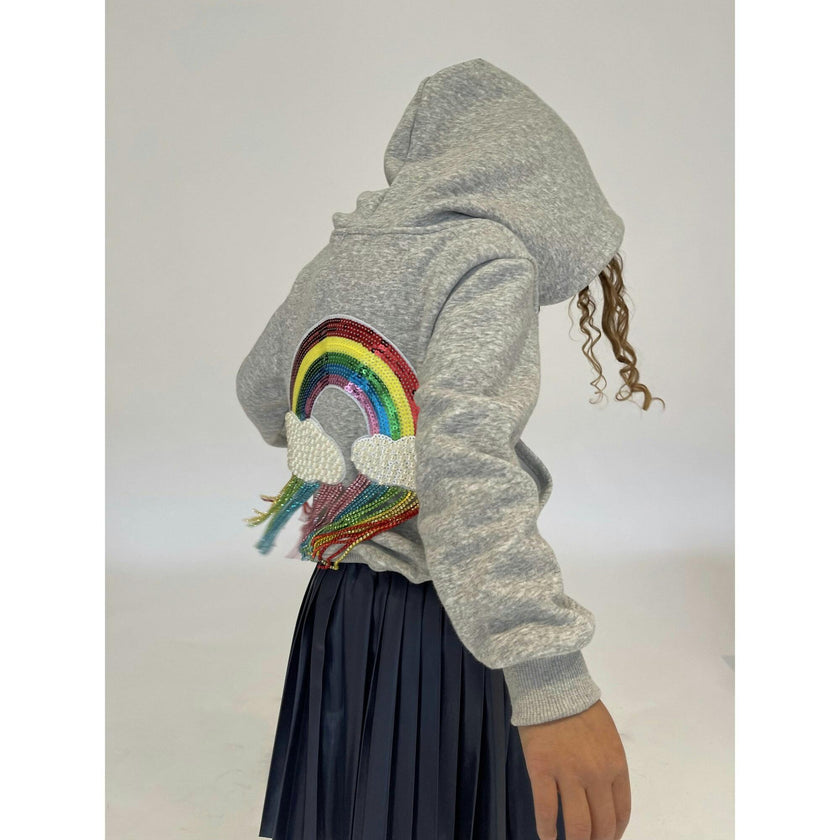 Women's Crystal Rainbow Rain Hoodie
