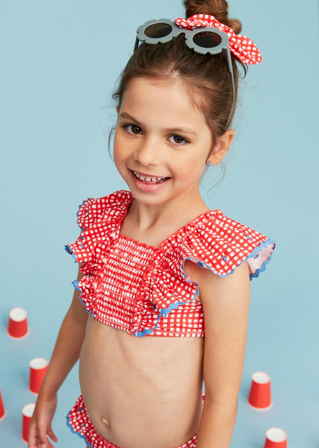 SCW x J&Josh Red Gingham Cherry Bikini
