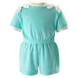Bow Towelling Playsuit