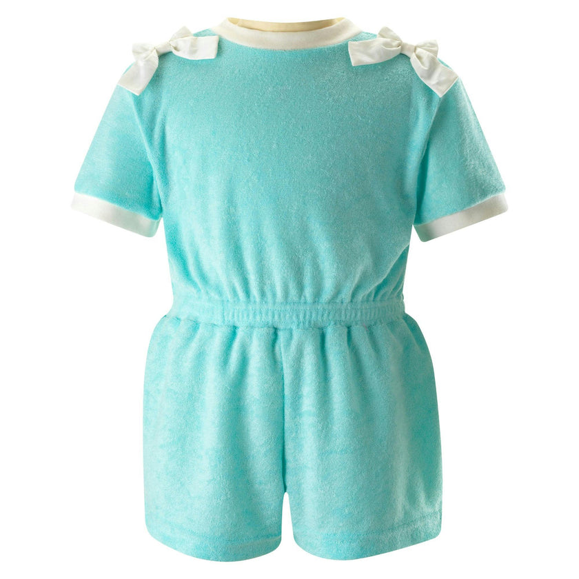Bow Towelling Playsuit