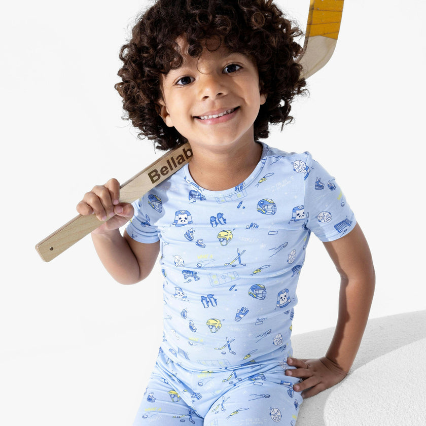 Hockey Bamboo Kids Pajama Short Set