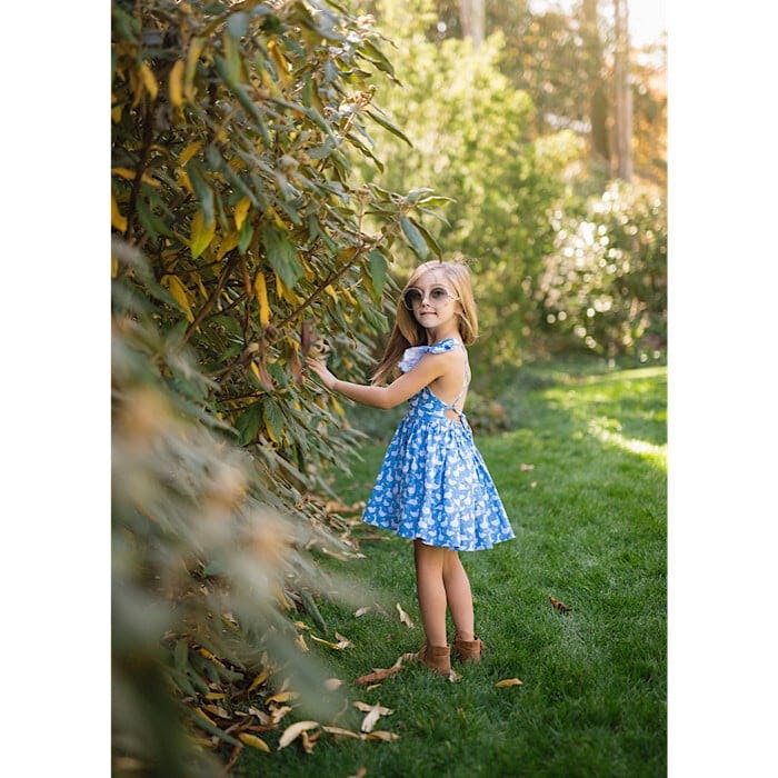 Ruffle Sleeve Dress in Ducks