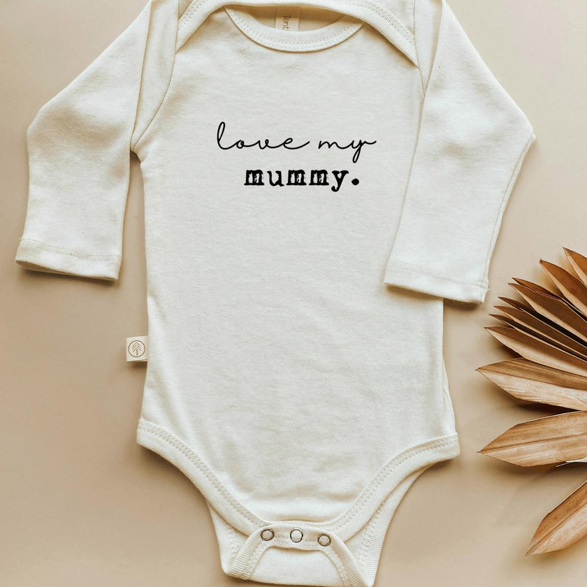 Love My Mummy Organic Bodysuit Long Sleeve