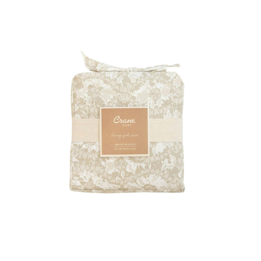 Willow Neutral Batik Cotton Quilted Change Pad Cover