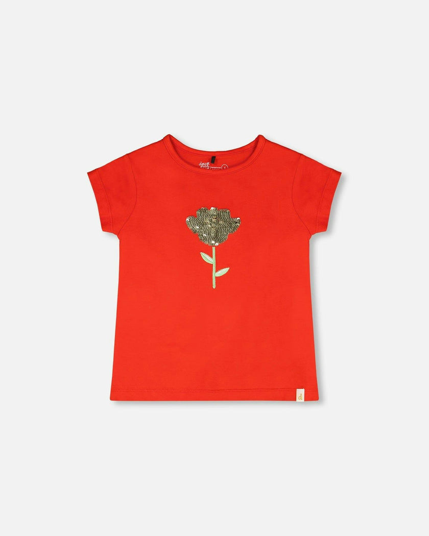 Organic Cotton Jersey T-Shirt Red