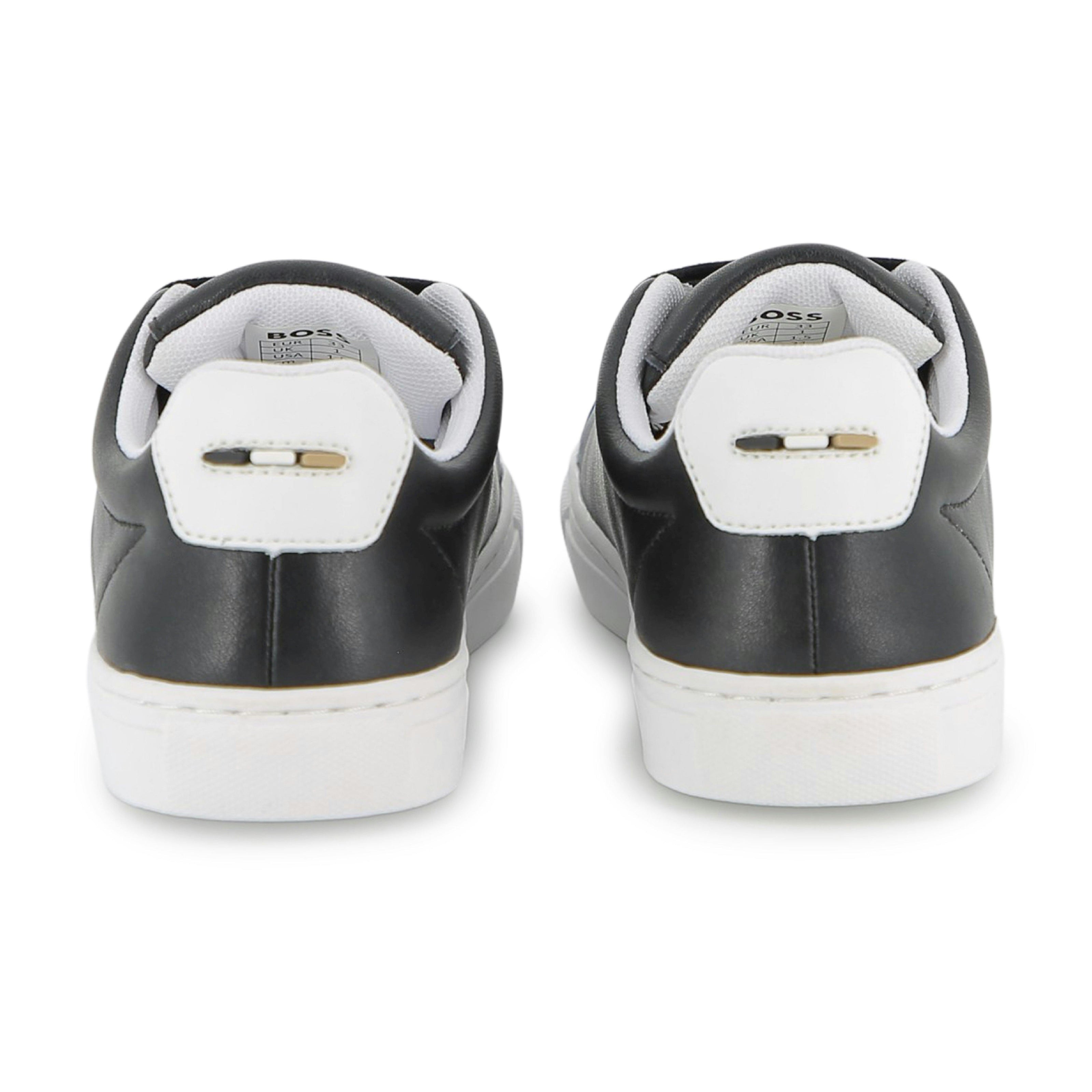 Black Low-Top Leather Sneakers