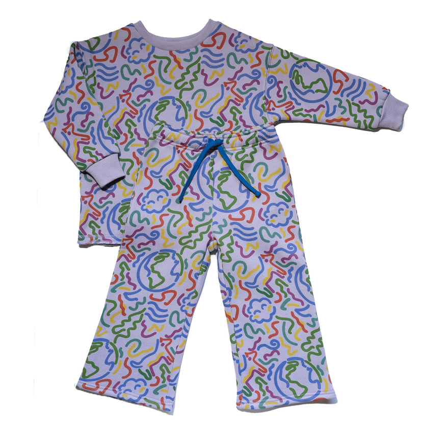 Riley Printed Long Sleeve Fleece Top