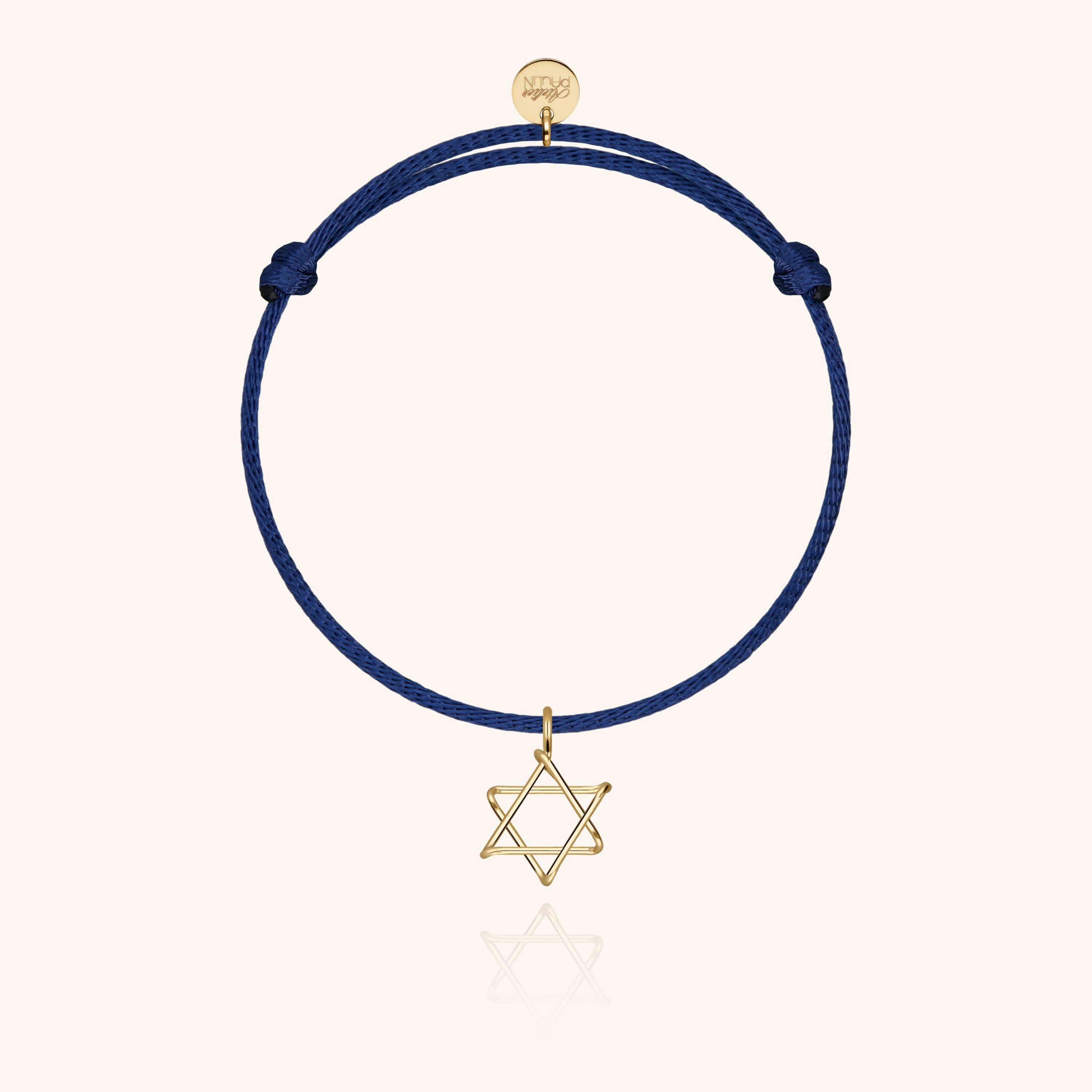 Symbolic Star of David Cord Bracelet, 14k Gold-Filled