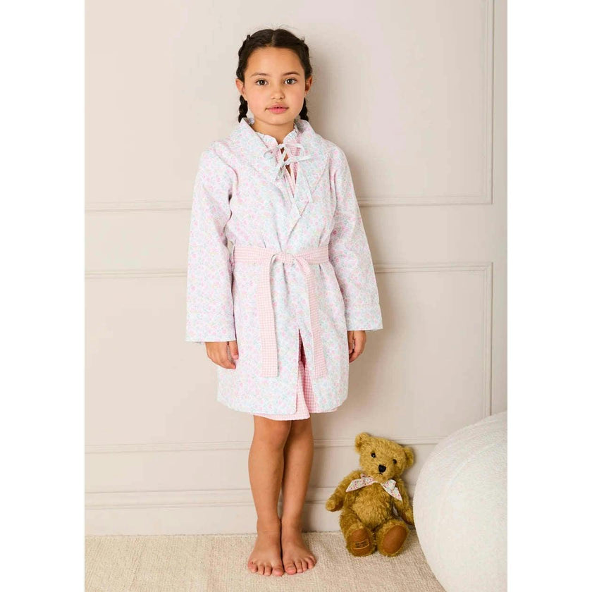 Harriet Floral Light Weight Dressing Gown in Pink (2- 10yrs)