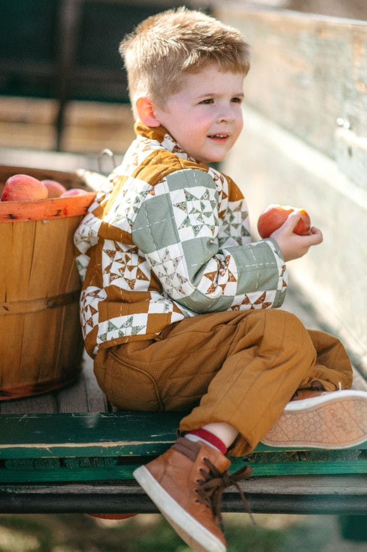 Golden Brown Quilted Pants