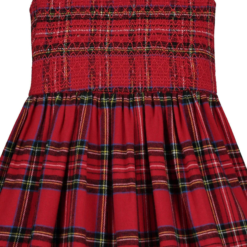 Bonnie Smocked Plaid Tartan Girls Party Dress