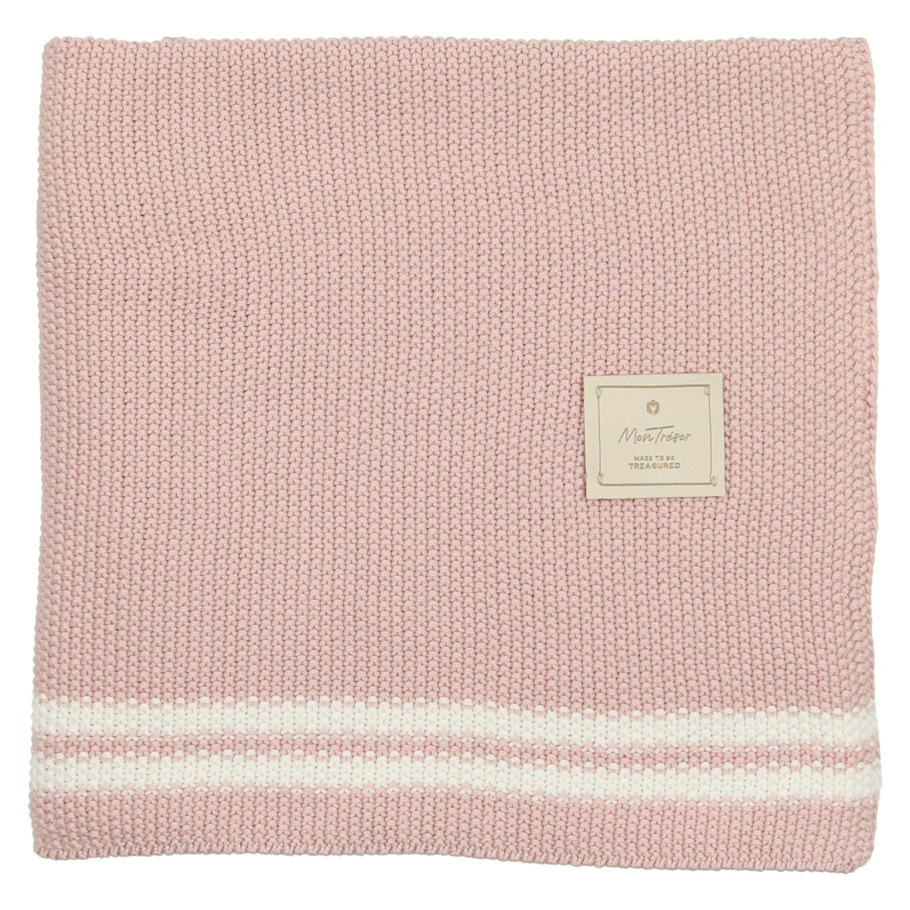 Duo Stripe Chunky-Knit Blanket