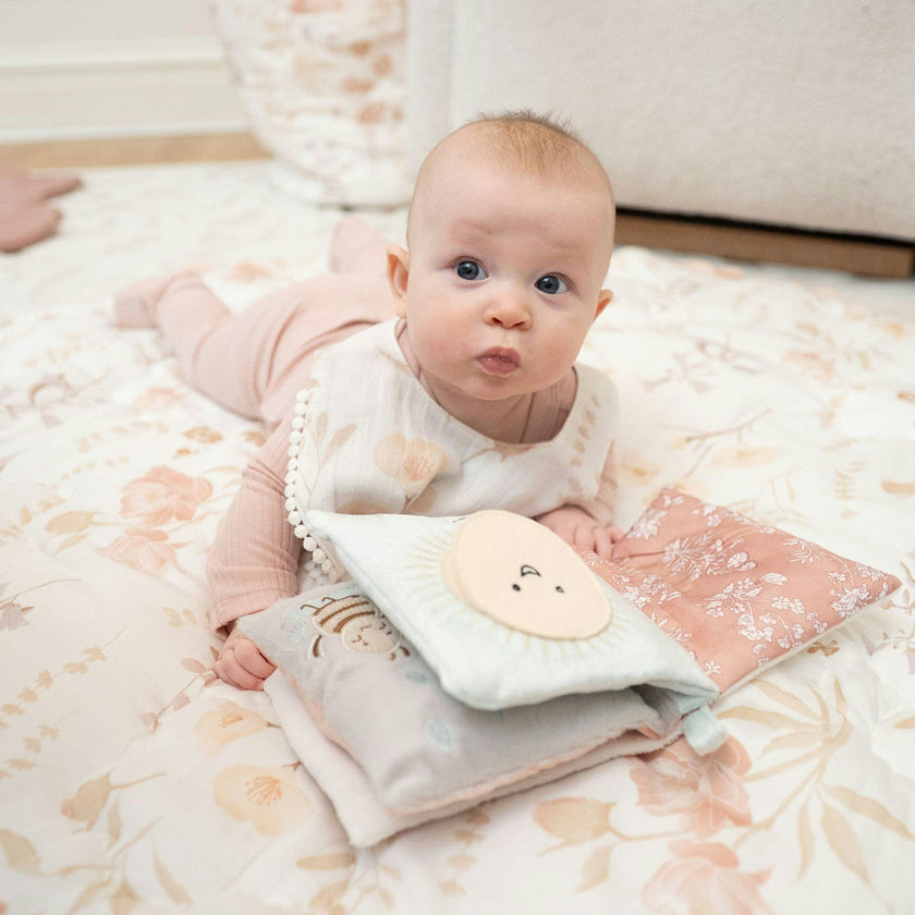Violet Wildflower Cotton Baby Bib (3 Pack)